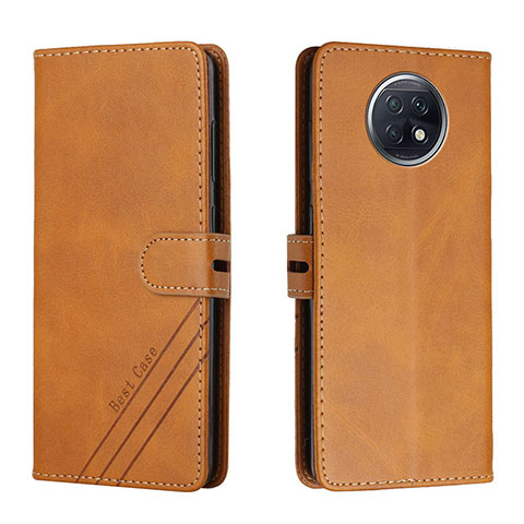 Coque Portefeuille Livre Cuir Etui Clapet H02X pour Xiaomi Redmi Note 9 5G Brun Clair