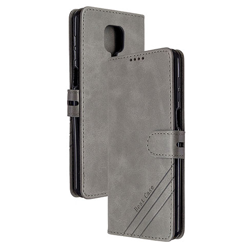 Coque Portefeuille Livre Cuir Etui Clapet H02X pour Xiaomi Redmi Note 9 Pro Gris