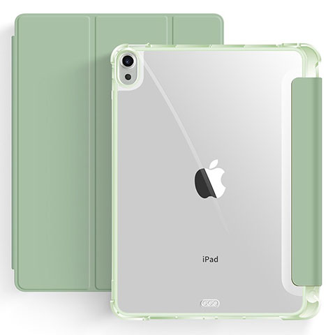 Coque Portefeuille Livre Cuir Etui Clapet H03 pour Apple iPad Air 5 10.9 (2022) Vert