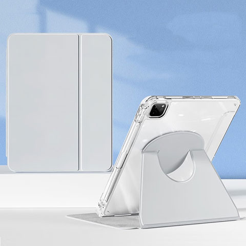 Coque Portefeuille Livre Cuir Etui Clapet H03 pour Apple iPad Pro 11 (2022) Blanc