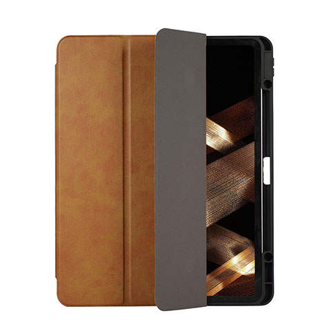 Coque Portefeuille Livre Cuir Etui Clapet H03 pour Apple iPad Pro 12.9 (2022) Marron