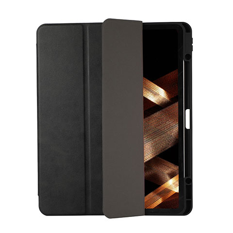 Coque Portefeuille Livre Cuir Etui Clapet H03 pour Apple iPad Pro 12.9 (2022) Noir