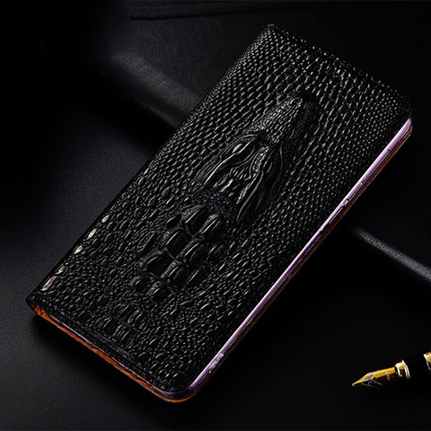 Coque Portefeuille Livre Cuir Etui Clapet H03P pour Motorola Moto G10 Power Noir