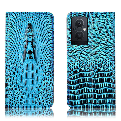 Coque Portefeuille Livre Cuir Etui Clapet H03P pour OnePlus Nord N20 5G Bleu Ciel