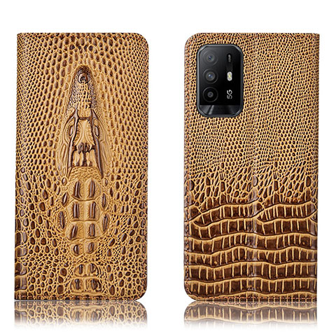 Coque Portefeuille Livre Cuir Etui Clapet H03P pour Oppo A95 5G Marron