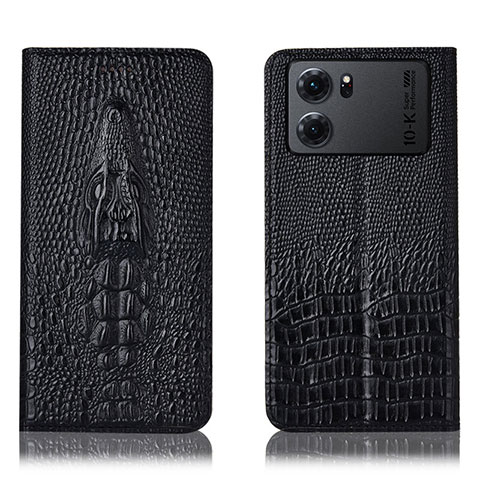 Coque Portefeuille Livre Cuir Etui Clapet H03P pour Oppo K10 5G Noir