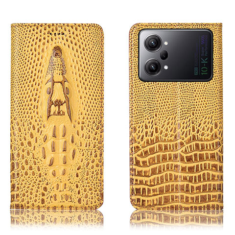 Coque Portefeuille Livre Cuir Etui Clapet H03P pour Oppo K10 Pro 5G Jaune