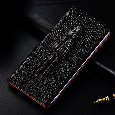 Coque Portefeuille Livre Cuir Etui Clapet H03P pour Realme 11 Pro 5G Noir