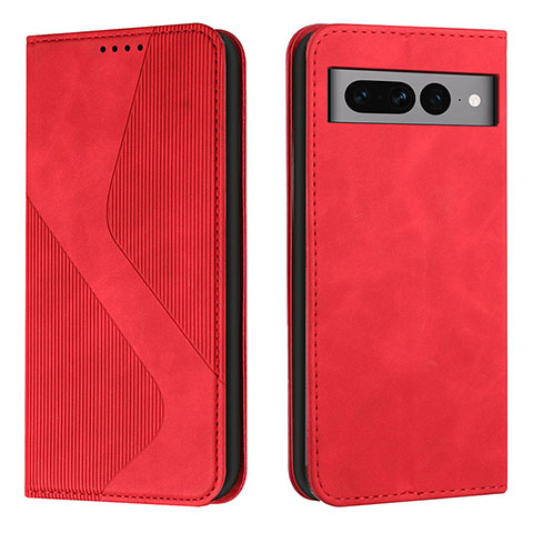 Coque Portefeuille Livre Cuir Etui Clapet H03X pour Google Pixel 7 Pro 5G Rouge