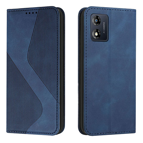 Coque Portefeuille Livre Cuir Etui Clapet H03X pour Motorola Moto E13 Bleu