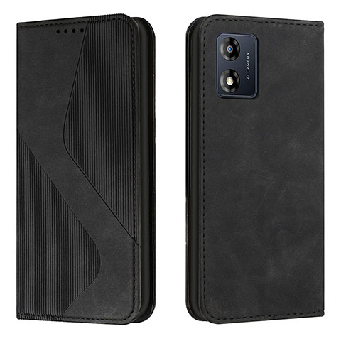 Coque Portefeuille Livre Cuir Etui Clapet H03X pour Motorola Moto E13 Noir