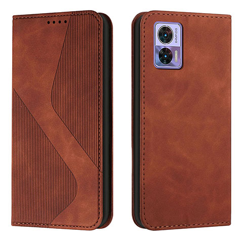 Coque Portefeuille Livre Cuir Etui Clapet H03X pour Motorola Moto Edge 30 Lite 5G Marron