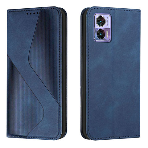 Coque Portefeuille Livre Cuir Etui Clapet H03X pour Motorola Moto Edge 30 Neo 5G Bleu