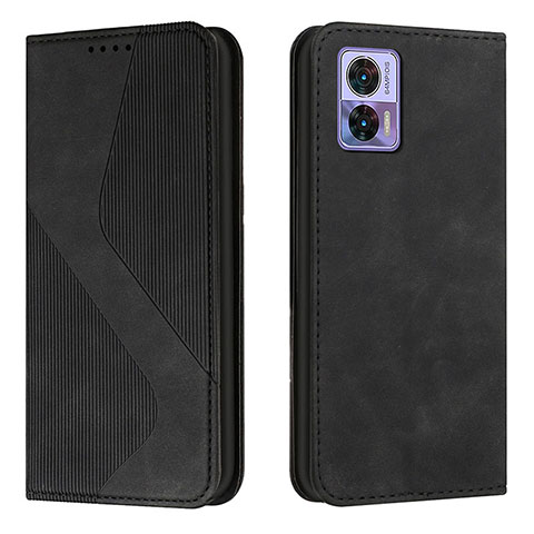 Coque Portefeuille Livre Cuir Etui Clapet H03X pour Motorola Moto Edge 30 Neo 5G Noir