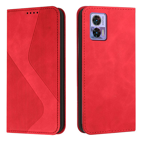 Coque Portefeuille Livre Cuir Etui Clapet H03X pour Motorola Moto Edge 30 Neo 5G Rouge