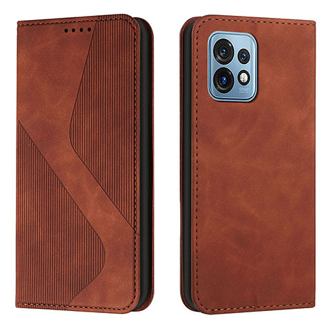 Coque Portefeuille Livre Cuir Etui Clapet H03X pour Motorola Moto Edge 40 Pro 5G Marron