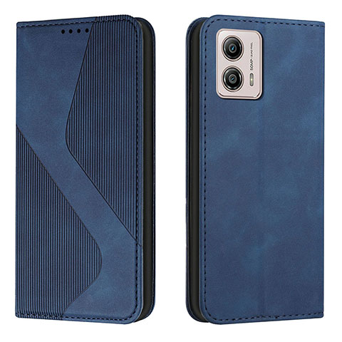 Coque Portefeuille Livre Cuir Etui Clapet H03X pour Motorola Moto G53 5G Bleu