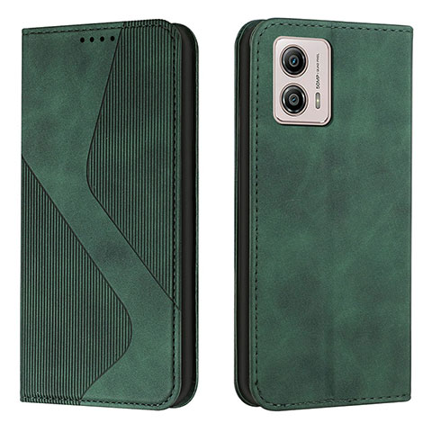 Coque Portefeuille Livre Cuir Etui Clapet H03X pour Motorola Moto G53y 5G Vert