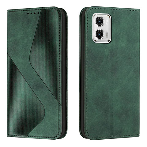 Coque Portefeuille Livre Cuir Etui Clapet H03X pour Motorola Moto G73 5G Vert