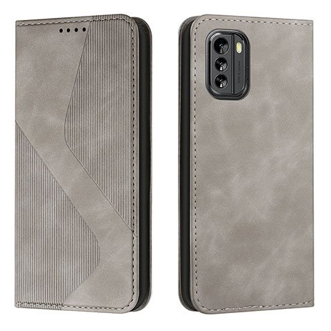 Coque Portefeuille Livre Cuir Etui Clapet H03X pour Nokia G60 5G Gris