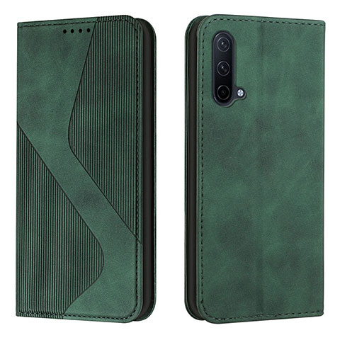 Coque Portefeuille Livre Cuir Etui Clapet H03X pour OnePlus Nord CE 5G Vert