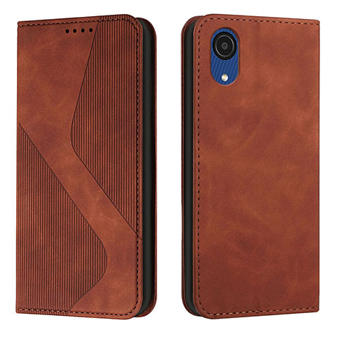 Coque Portefeuille Livre Cuir Etui Clapet H03X pour Samsung Galaxy A03 Core Marron