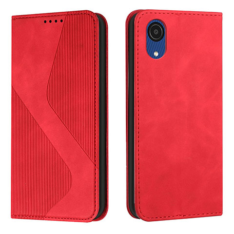 Coque Portefeuille Livre Cuir Etui Clapet H03X pour Samsung Galaxy A03 Core Rouge