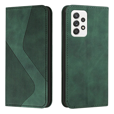 Coque Portefeuille Livre Cuir Etui Clapet H03X pour Samsung Galaxy A33 5G Vert