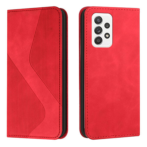 Coque Portefeuille Livre Cuir Etui Clapet H03X pour Samsung Galaxy A53 5G Rouge