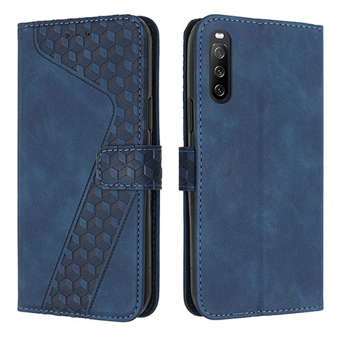 Coque Portefeuille Livre Cuir Etui Clapet H03X pour Sony Xperia 10 IV Bleu