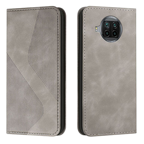 Coque Portefeuille Livre Cuir Etui Clapet H03X pour Xiaomi Mi 10i 5G Gris