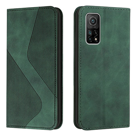 Coque Portefeuille Livre Cuir Etui Clapet H03X pour Xiaomi Mi 10T Pro 5G Vert