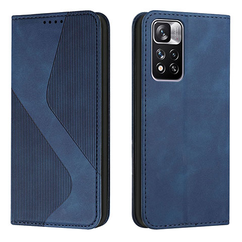 Coque Portefeuille Livre Cuir Etui Clapet H03X pour Xiaomi Mi 11i 5G (2022) Bleu