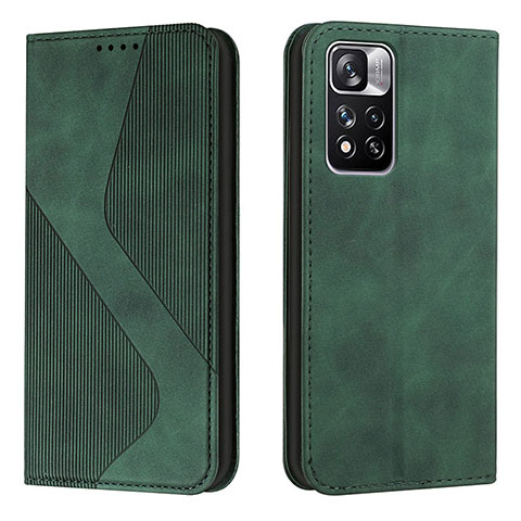 Coque Portefeuille Livre Cuir Etui Clapet H03X pour Xiaomi Mi 11i 5G (2022) Vert