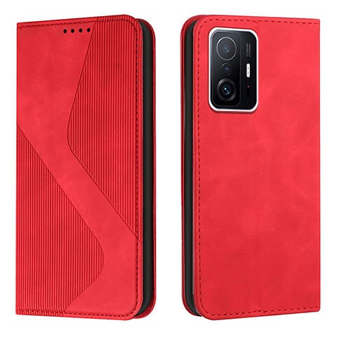 Coque Portefeuille Livre Cuir Etui Clapet H03X pour Xiaomi Mi 11T Pro 5G Rouge