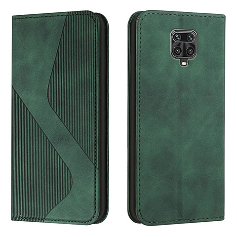 Coque Portefeuille Livre Cuir Etui Clapet H03X pour Xiaomi Poco M2 Pro Vert