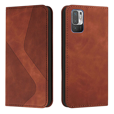 Coque Portefeuille Livre Cuir Etui Clapet H03X pour Xiaomi POCO M3 Pro 5G Marron