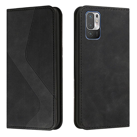 Coque Portefeuille Livre Cuir Etui Clapet H03X pour Xiaomi POCO M3 Pro 5G Noir