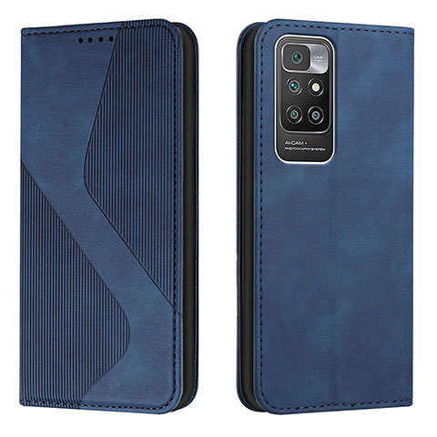 Coque Portefeuille Livre Cuir Etui Clapet H03X pour Xiaomi Redmi 10 (2022) Bleu