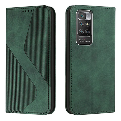 Coque Portefeuille Livre Cuir Etui Clapet H03X pour Xiaomi Redmi 10 (2022) Vert