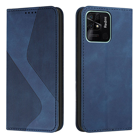 Coque Portefeuille Livre Cuir Etui Clapet H03X pour Xiaomi Redmi 10 India Bleu