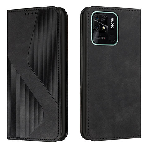 Coque Portefeuille Livre Cuir Etui Clapet H03X pour Xiaomi Redmi 10 India Noir