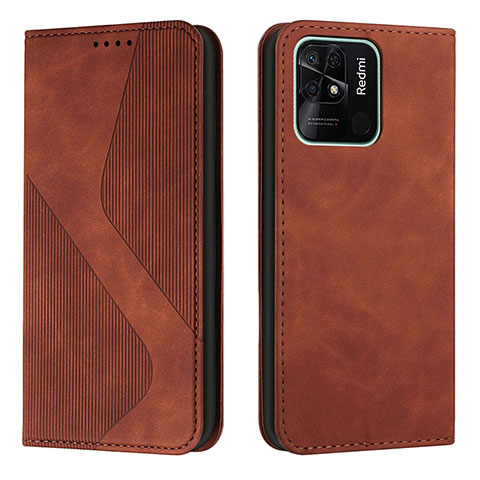 Coque Portefeuille Livre Cuir Etui Clapet H03X pour Xiaomi Redmi 10C 4G Marron