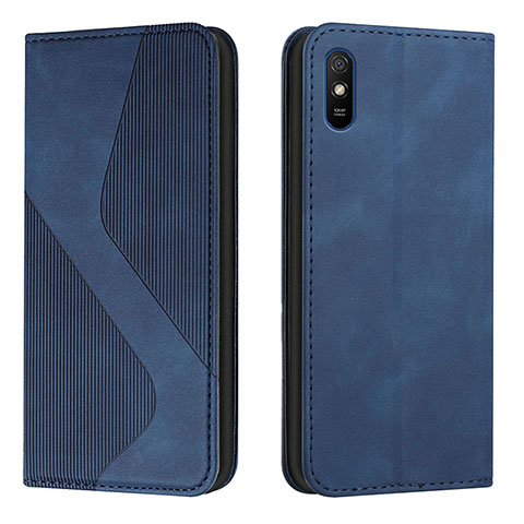 Coque Portefeuille Livre Cuir Etui Clapet H03X pour Xiaomi Redmi 9A Bleu