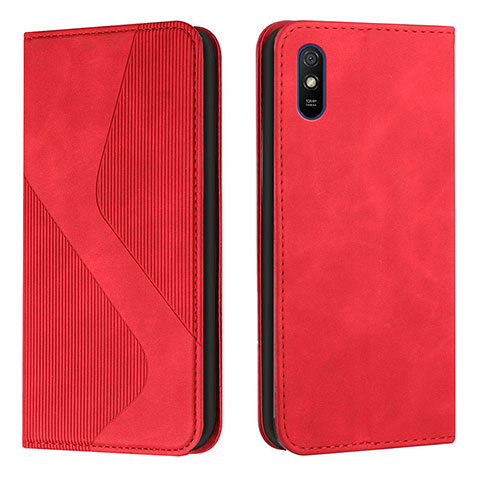 Coque Portefeuille Livre Cuir Etui Clapet H03X pour Xiaomi Redmi 9AT Rouge