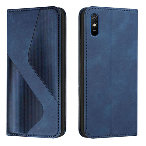 Coque Portefeuille Livre Cuir Etui Clapet H03X pour Xiaomi Redmi 9i Bleu