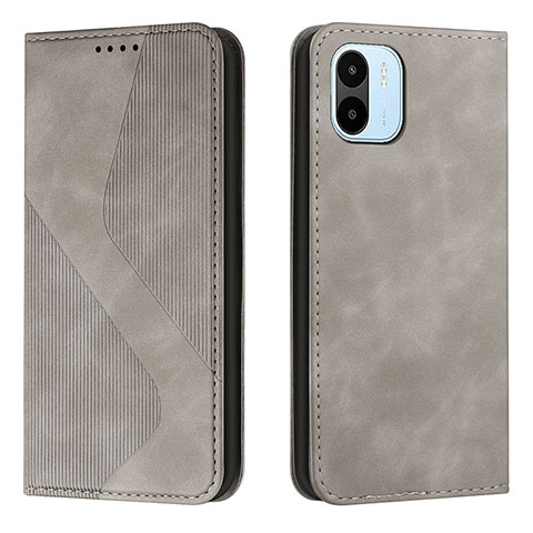 Coque Portefeuille Livre Cuir Etui Clapet H03X pour Xiaomi Redmi A2 Plus Gris