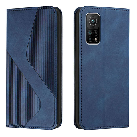 Coque Portefeuille Livre Cuir Etui Clapet H03X pour Xiaomi Redmi K30S 5G Bleu