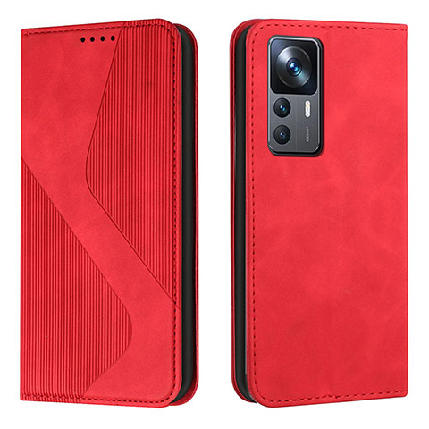 Coque Portefeuille Livre Cuir Etui Clapet H03X pour Xiaomi Redmi K50 Ultra 5G Rouge