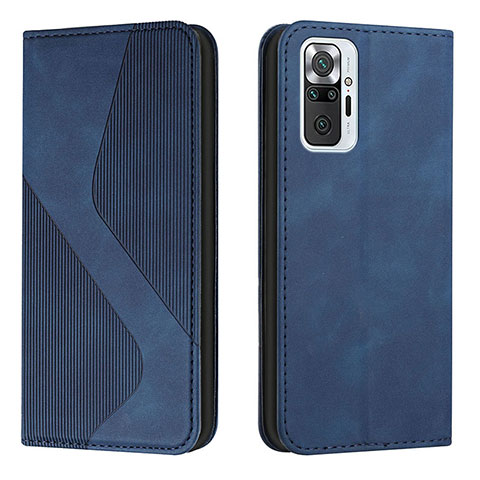 Coque Portefeuille Livre Cuir Etui Clapet H03X pour Xiaomi Redmi Note 10 Pro 4G Bleu